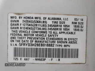 2014 Acura MDX with VIN 5FRYD3H28EB018882, listed as a Copart auction lot 44899515 with 232,450 mi miles and Salvage Title. Bid and sale history available at carsss.com. Image 15.