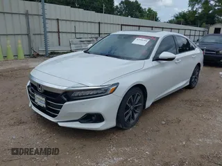 2021 Honda Accord EX-L with VIN 1HGCV1F54MA081514, listed as a IAAI auction lot 42516394 with 54,130 mi miles and . Bid and sale history available at DreamBid. Image 2.
