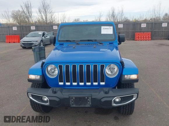 2023 Jeep Wrangler Sahara with VIN 1C4HJXEN4PW702181, listed as a IAAI auction lot 41808434 with 44,291 mi miles. Bid and sale history available at carsss.com. Image 12.