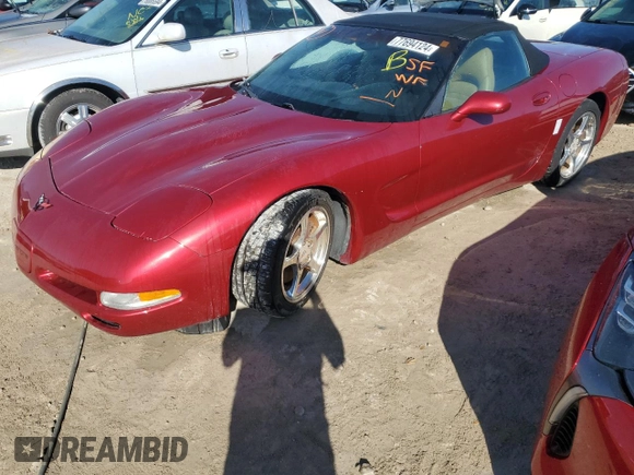2004 Chevrolet Corvette with VIN 1G1YY32G445125351, listed as a Copart auction lot 77694124 with 0 mi miles and Non Repairable. Bid and sale history available at carsss.com. Image 1.