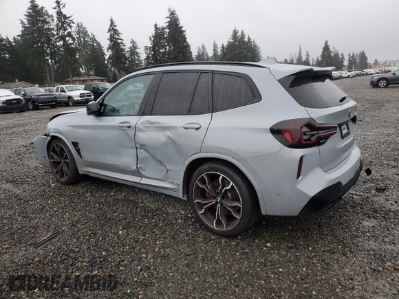 2022 BMW X3 M z VIN 5YM13EC02N9K67297, wystawiony jako Copart lot #86645084 z przebiegiem 23 792 mil mil oraz Szkoda całkowita • Salvage title. Historia ofert i sprzedaży dostępna na DreamBid. Obrazek 2.