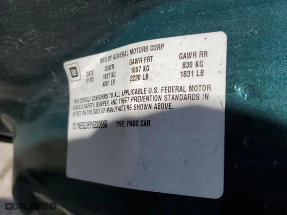 2000 Chevrolet Malibu LS with VIN 1G1NE52J6Y6220660, listed as a Copart auction lot 47075485 with 165,750 mi miles and Salvage Title. Bid and sale history available at carsss.com. Image 14.