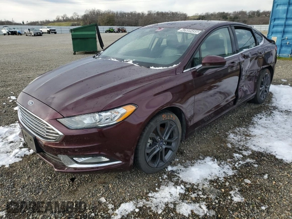 2018 Ford Fusion SE with VIN 3FA6P0T99JR115591, listed as a Copart auction lot 43959495 with 132,245 mi miles and Clean Title. Bid and sale history available at carsss.com. Image 1.