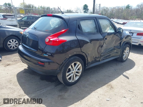 2014 Nissan Juke Nismo with VIN JN8AF5MV0ET363009, listed as a IAAI auction lot 42062690 with 112,037 mi miles and . Bid and sale history available at DreamBid. Image 4.