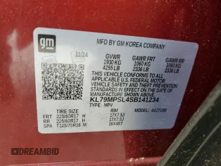 2025 Chevrolet TrailBlazer LT with VIN KL79MPSL4SB141234, listed as a Copart auction lot 51545735 with Not Provided miles and Non Repairable. Bid and sale history available at DreamBid. Image 13.