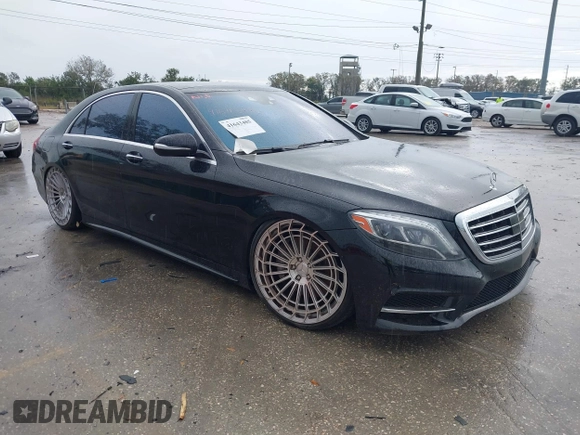 2015 Mercedes-Benz S-Class S 550 with VIN WDDUG8CB0FA162325, listed as a IAAI auction lot 41643485 with 114,766 mi miles. Bid and sale history available at carsss.com. Image 1.