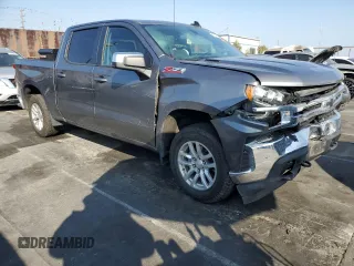 2021 Chevrolet Silverado 1500 LT with VIN 3GCUYDET7MG206504, listed as a Copart auction lot 83401814 with 86,729 mi miles and Salvage Title. Bid and sale history available at carsss.com. Image 4.