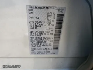2024 Nissan Pathfinder SL with VIN 5N1DR3CA8RC228316, listed as a Copart auction lot 87428414 with 11,125 mi miles and Salvage Title. Bid and sale history available at carsss.com. Image 16.