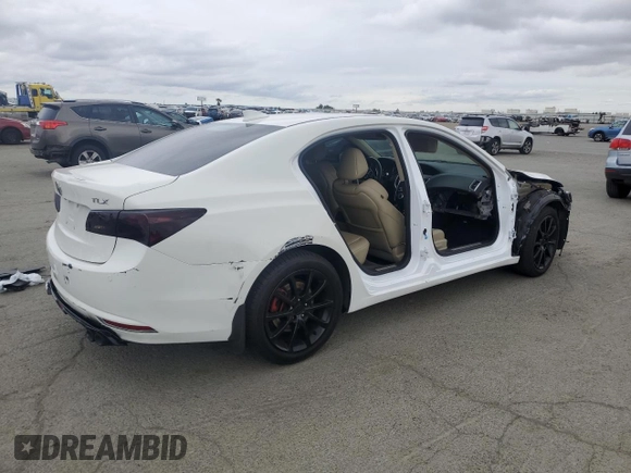 2015 Acura TLX V6 Advance with VIN 19UUB2F74FA025015, listed as a Copart auction lot 47667405 with 94,506 mi miles and Salvage Title. Bid and sale history available at carsss.com. Image 3.