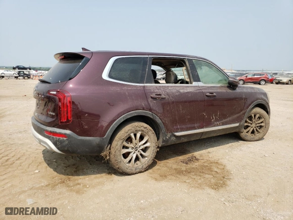 2020 Kia Telluride LX with VIN 5XYP24HC8LG038038, listed as a Copart auction lot 62649514 with 0 mi miles and Salvage Title. Bid and sale history available at carsss.com. Image 3.