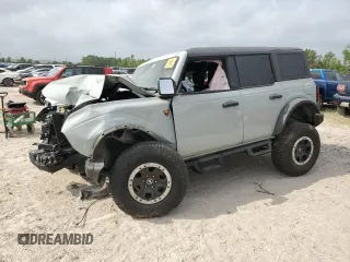 2023 Ford Bronco with VIN 1FMEE5DH3PLB94709, listed as a Copart auction lot 51641535 with 0 mi miles and Non Repairable. Bid and sale history available at carsss.com. Image 1.