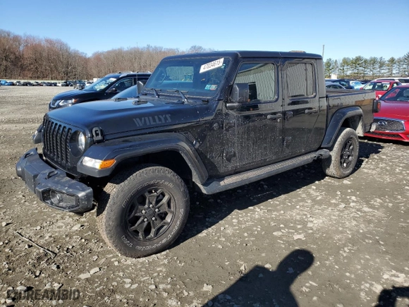 2023 Jeep Gladiator Freedom with VIN 1C6HJTAG7PL500766, listed as a Copart auction lot 47034615 with 47,183 mi miles and Salvage Title. Bid and sale history available at carsss.com. Image 1.