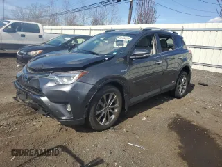 2017 Toyota RAV4 Hybrid Limited with VIN JTMDJREVXHD119783, listed as a Copart auction lot 53784315 with 0 mi miles and Salvage Title. Bid and sale history available at carsss.com. Image 1.