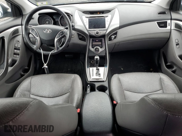 2013 Hyundai Elantra GLS z VIN KMHDH4AE0DU694906, wystawiony jako Copart lot #61286785 z przebiegiem 145 020 mil mil oraz Czysty tytuł • Clean title. Historia ofert i sprzedaży dostępna na DreamBid. Obrazek 8.