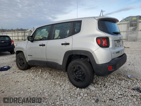 2020 Jeep Renegade Sport with VIN ZACNJBAB1LPL76670, listed as a Copart auction lot 43144075 with 91,739 mi miles and Salvage title. Bid and sale history available at DreamBid. Image 2.