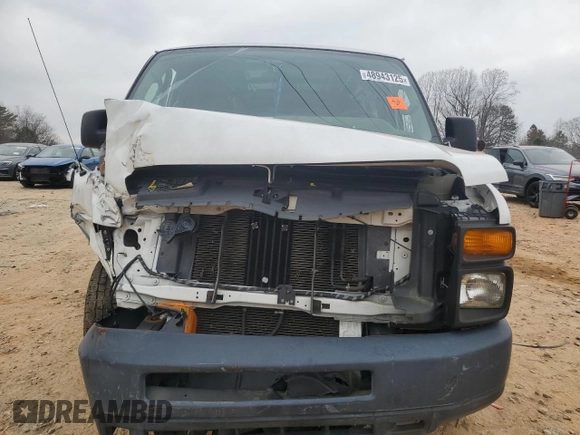 2013 Ford Econoline Cargo Commercial with VIN 1FTNS2EW7DDA58422, listed as a Copart auction lot 48943125 with Not Provided miles and Salvage Title. Bid and sale history available at carsss.com. Image 5.