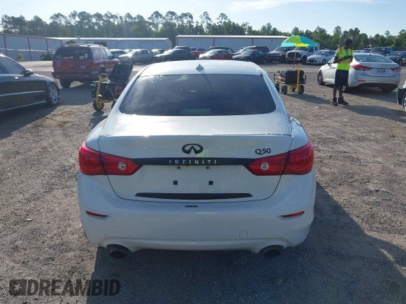 2014 Infiniti Q50 Hybrid Premium with VIN JN1AV7AP2EM690136, listed as a IAAI auction lot 42481510 with 203,832 mi miles and . Bid and sale history available at DreamBid. Image 16.