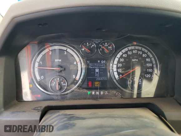 2010 Dodge Ram 2500 SLT with VIN 3D7UT2CL3AG161679, listed as a Copart auction lot 76006454 with 206,157 mi miles and Salvage Title. Bid and sale history available at carsss.com. Image 9.
