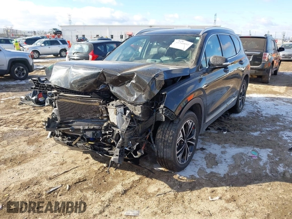 2020 Hyundai Santa Fe Limited with VIN 5NMS5CAA3LH250453, listed as a IAAI auction lot 41346692 with 87,876 mi miles. Bid and sale history available at carsss.com. Image 2.
