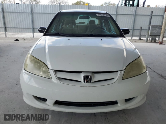 2005 Honda Civic LX with VIN 2HGES165X5H614941, listed as a Copart auction lot 51648795 with 107,218 mi miles and Salvage Title. Bid and sale history available at DreamBid. Image 5.