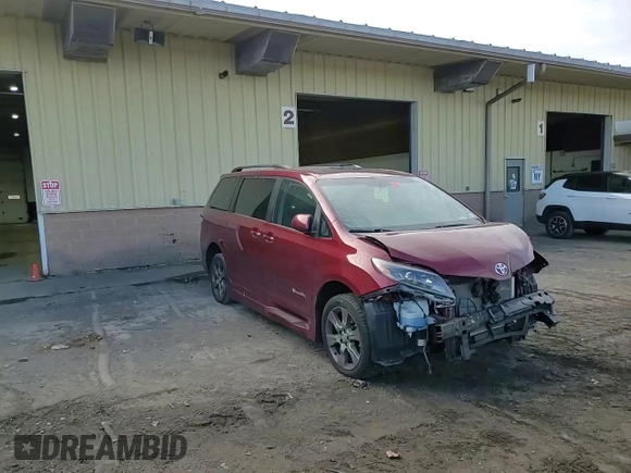 2015 Toyota Sienna SE with VIN 5TDXK3DC9FS565674, listed as a Copart auction lot 81254394 with 56,502 mi miles and Salvage Title. Bid and sale history available at DreamBid. Image 14.