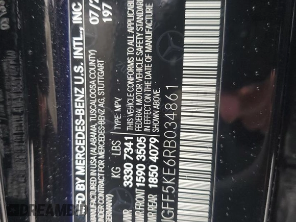 2024 Mercedes-Benz GLS 450 с VIN 4JGFF5KE6RB034861, выставлен на аукционе Copart как лот 57775705 с пробегом 19 993 миль миль и Списание • Salvage title. История ставок и продаж доступна на DreamBid. Изображение 14.