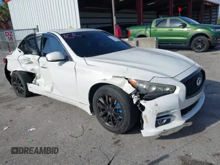 2015 Infiniti Q50 Premium z VIN JN1BV7AR5FM415612, wystawiony jako IAAI lot #41726943 z przebiegiem 120 534 mil mil oraz . Historia ofert i sprzedaży dostępna na DreamBid. Obrazek 1.