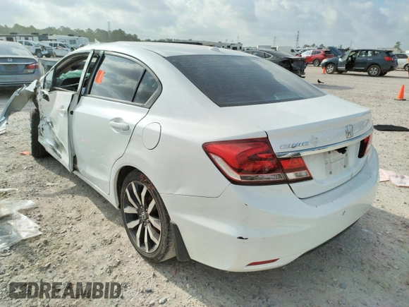 2015 Honda Civic EX-L z VIN 19XFB2F99FE074684, wystawiony jako Copart lot #59947445 z przebiegiem Nie podano mil oraz Czysty tytuł • Clean title. Historia ofert i sprzedaży dostępna na DreamBid. Obrazek 3.