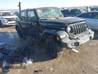 2020 Jeep Wrangler Unlimited Sport S с VIN 1C4HJXDG1LW237484, выставлен на аукционе IAAI как лот 41310965 с пробегом Не указан миль и . История ставок и продаж доступна на DreamBid. Изображение 1.