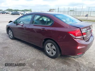 2015 Honda Civic Sedan LX with VIN 19XFB2F52FE059814, listed as a IAAI auction lot 40413705 with 91,506 mi miles. Bid and sale history available at carsss.com. Image 3.