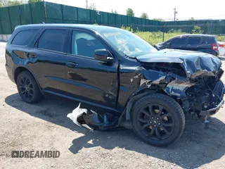 2019 Dodge Durango GT Plus z VIN 1C4RDJDG6KC755549, wystawiony jako IAAI lot #42549254 z przebiegiem 111 924 mil mil oraz . Historia ofert i sprzedaży dostępna na DreamBid. Obrazek 1.