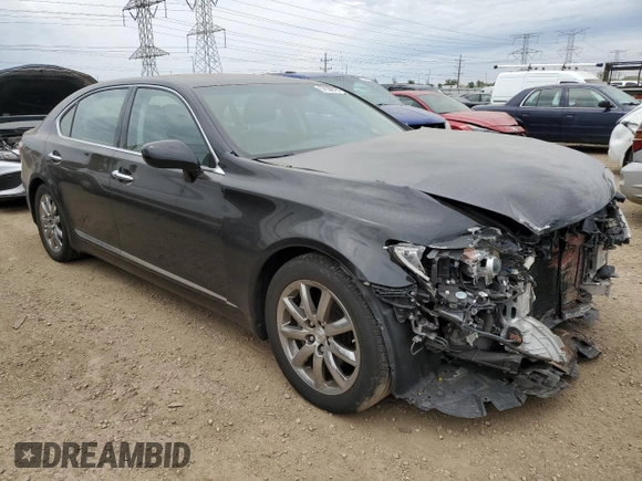 2007 Lexus LS 460 L with VIN JTHGL46F675000248, listed as a Copart auction lot 57568765 with Not provided miles and Salvage title. Bid and sale history available at DreamBid. Image 4.