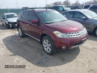 2007 Nissan Murano SL with VIN JN8AZ08W17W638112, listed as a IAAI auction lot 41831920 with 231,930 mi miles and . Bid and sale history available at DreamBid. Image 1.