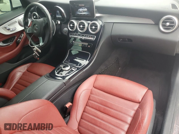 2017 Mercedes-Benz C 300 with VIN WDDWJ4JB5HF353525, listed as a Copart auction lot 49884705 with 53,840 mi miles and Salvage Title. Bid and sale history available at carsss.com. Image 8.