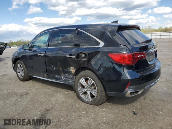 2019 Acura MDX with VIN 5J8YD4H36KL036503, listed as a Copart auction lot 52548425 with 91,741 mi miles and Salvage title. Bid and sale history available at DreamBid. Image 2.