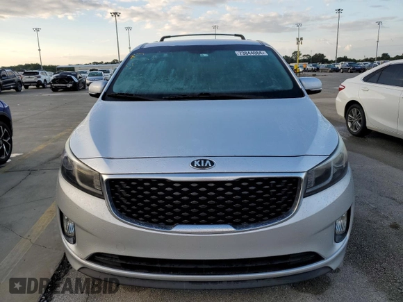 2016 Kia Sedona SX with VIN KNDMC5C1XG6135360, listed as a Copart auction lot 73844084 with Not Provided miles and Salvage Title. Bid and sale history available at carsss.com. Image 5.