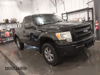 2014 Ford F-150 XL with VIN 1FTMF1EM8EFB34695, listed as a IAAI auction lot 41743020 with 129,749 mi miles. Bid and sale history available at carsss.com. Image 1.