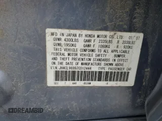 2007 Acura TSX Navi with VIN JH4CL96997C012444, listed as a Copart auction lot 47668605 with 122,755 mi miles and Salvage Title. Bid and sale history available at carsss.com. Image 12.