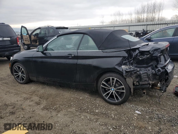 2020 BMW 2 Series 230i xDrive with VIN WBA2K1C08L7F94997, listed as a Copart auction lot 43188415 with 64,545 mi miles and Salvage Title. Bid and sale history available at carsss.com. Image 2.