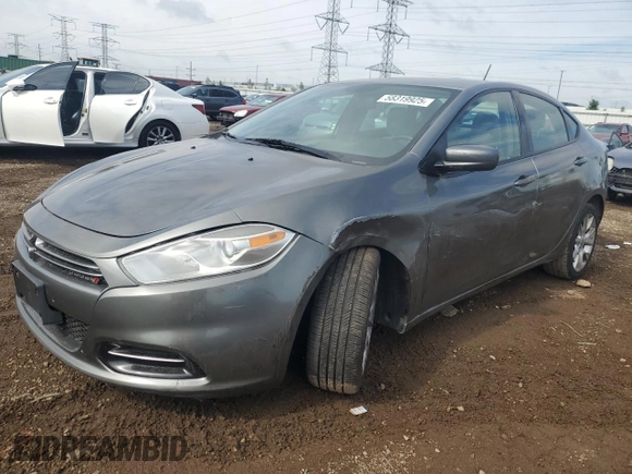 2013 Dodge Dart SXT with VIN 1C3CDFBA1DD701949, listed as a Copart auction lot 58319925 with 135,823 mi miles and Salvage title. Bid and sale history available at DreamBid. Image 1.