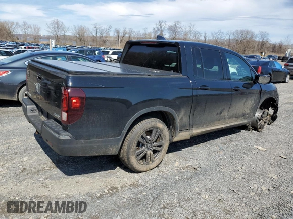2020 Honda Ridgeline Sport with VIN 5FPYK3F16LB019969, listed as a Copart auction lot 52697765 with 110,170 mi miles and Salvage title. Bid and sale history available at DreamBid. Image 3.