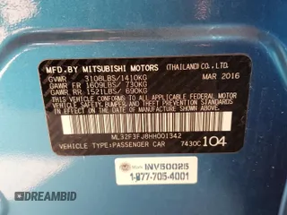2017 Mitsubishi Mirage ES with VIN ML32F3FJ8HH001342, listed as a Copart auction lot 65357335 with 96,975 mi miles and Clean title. Bid and sale history available at DreamBid. Image 12.