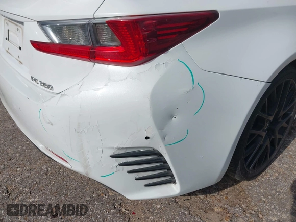 2015 Lexus RC 350 F Sport with VIN JTHHE5BC4F5008864, listed as a IAAI auction lot 42624291 with 103,427 mi miles and . Bid and sale history available at DreamBid. Image 17.