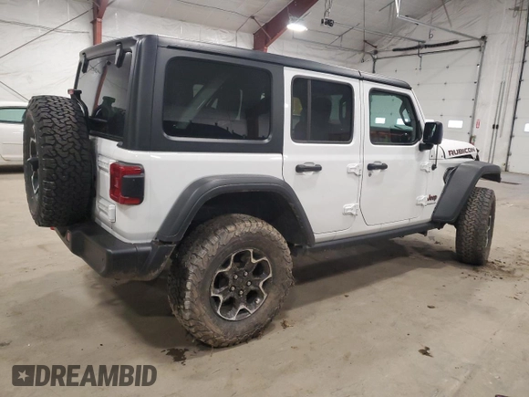 2023 Jeep Wrangler Rubicon with VIN 1C4HJXFGXPW534692, listed as a Copart auction lot 50466225 with 29,619 mi miles and Salvage title. Bid and sale history available at DreamBid. Image 3.
