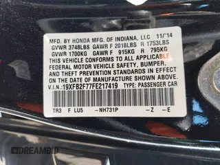 2015 Honda Civic Sedan SE with VIN 19XFB2F77FE217419, listed as a IAAI auction lot 41773049 with 150,891 mi miles. Bid and sale history available at carsss.com. Image 9.