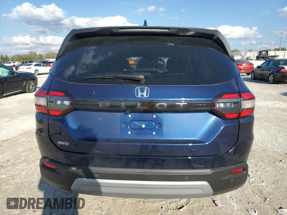 2025 Honda Pilot EX-L with VIN 5FNYG1H47SB054993, listed as a Copart auction lot 46642145 with 4,820 mi miles and Salvage Title. Bid and sale history available at carsss.com. Image 6.