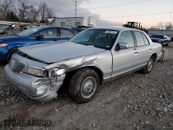 1996 Mercury Grand Marquis GS with VIN 2MELM74W8TX653415, listed as a Copart auction lot 85582734 with 187,282 mi miles and Salvage Title. Bid and sale history available at DreamBid. Image 1.