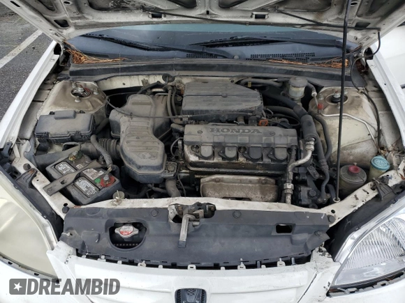 2001 Honda Civic DX with VIN 2HGES16281H614582, listed as a Copart auction lot 44421255 with 257,612 mi miles and Salvage Title. Bid and sale history available at carsss.com. Image 11.