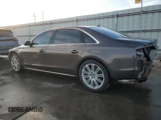 2015 Audi A8 L 4.0T with VIN WAU32AFD9FN032185, listed as a Copart auction lot 82922154 with 44,766 mi miles and Salvage Title. Bid and sale history available at carsss.com. Image 2.