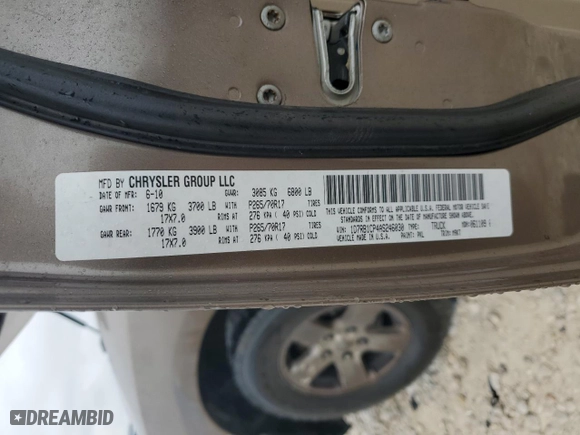 2010 Dodge Ram 1500 ST with VIN 1D7RB1CP4AS246030, listed as a Copart auction lot 50703805 with 237,205 mi miles and Salvage Title. Bid and sale history available at carsss.com. Image 12.